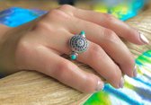 Zilveren ring Mandala