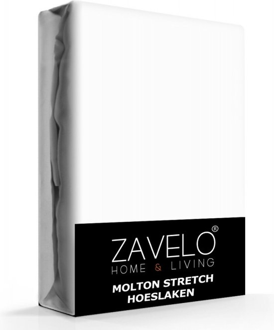 Zavelo Molton Hoeslaken Stretch - 1-persoons (90x220 cm) - Rondom Elastisch - 30 cm Hoekhoogte - Matrasbeschermer - Anti-Allergie