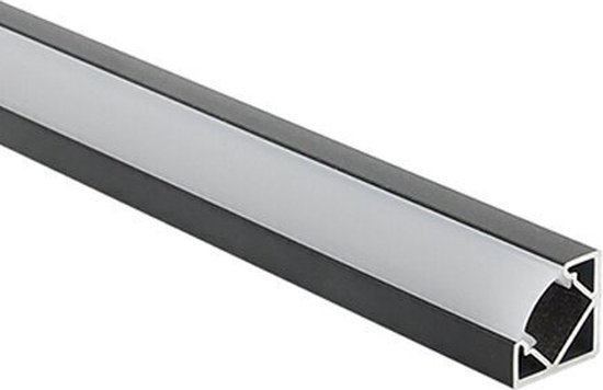 Hoek profiel voor LED strip | 12mm | 2 meter | Inclusief afdek cover