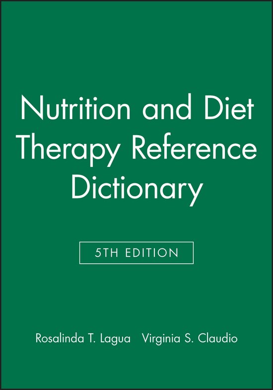 Nutrition And Diet Therapy Reference Dictionary - cover