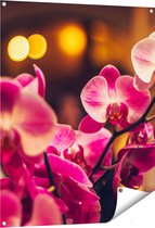 Gards Tuinposter Roze Orchidee Bloemen - 80x100 cm - Tuindoek - Tuindecoratie - Wanddecoratie buiten - Tuinschilderij