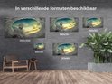 Différentes tailles d'affiches de jardin avec statue de Bouddha dans une ouverture en béton, coucher de soleil.