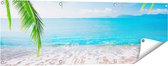 Gards Tuinposter Tropisch Strand en Zee - 120x40 cm - Tuindoek - Tuindecoratie - Wanddecoratie buiten - Tuinschilderij