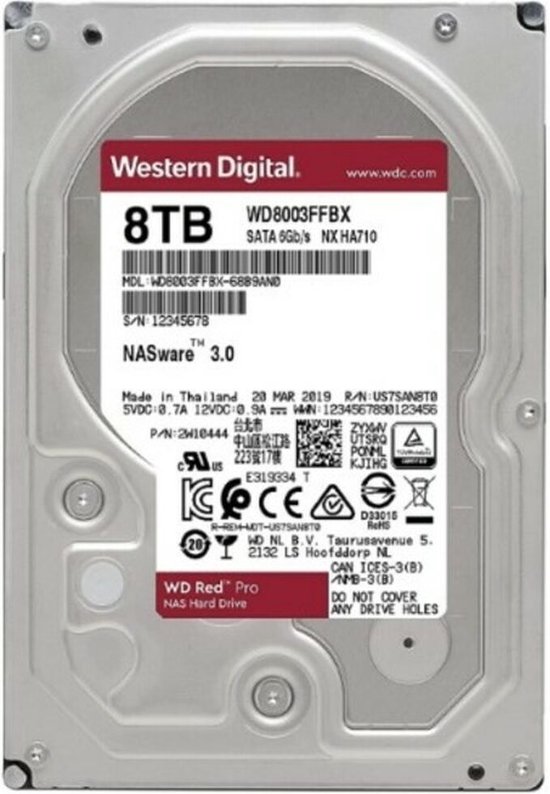 Western Digital WD Red Pro - Interne Harde Schijf 3.5" - NAS - 6 TB |  bol.com