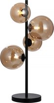 Freelight - Tafellamp Calcio 4 lichts H 60 cm excl. 4x G9 LED amber glas zwart