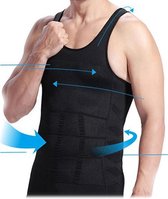 TAFUER - Maillot de Corps Correctif Homme - Chemise Body Belly Shapewear - Taille Slim Shaper - Mouwloos - Zwart - M