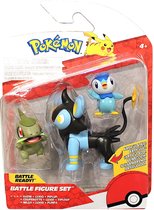 Pokémon Select Battle Figure Axew, Piplup, Luxio 7,5 cm