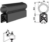 VRR - U-profiel - Klemprofiel rubber - randbescherming 1,5-5 mm met kraal 063 - Per 5,10 of 50 meter