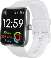 FITNOVA Smartwatch Dames & Heren - Horloge voor iOS - Smartwatch Android en HarmonyOS geschikt - Zilver