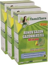Famiflora herstelgazon graszaad 1,5KG (3 x 500GR) - 1500 gram voor 30m2