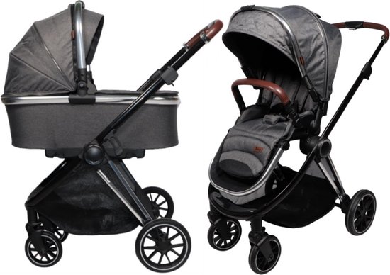 Product: Ding Fenix Grey/Silver Kinderwagen DI-191703, van het merk Ding