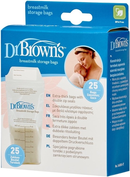 Dr. Brown's Bewaarzakjes voor borstvoeding - 25 stuks - Dr. Brown's