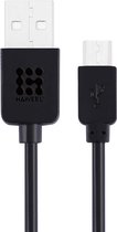 HAWEEL 3 m High Speed Micro USB naar USB Data Sync oplaadkabel, voor Samsung, Xiaomi, Huawei, LG, HTC, de apparaten met Micro USB-poort (zwart)