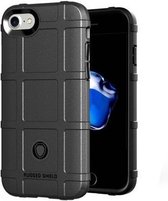 Case2go - Hoesje geschikt voor iPhone 7 / 8  - Heavy Armor TPU Bumper - Back Cover - Zwart