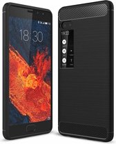 Meizu Pro 7 Plus - Geborstelde TPU Cover - Zwart