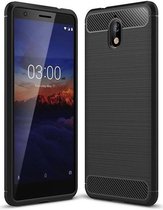 Nokia 3.1 - Litchi TPU Case - Zwart