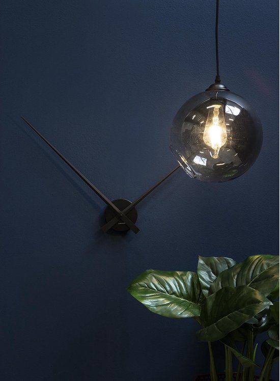 Wandklok Little Big Time - Aluminium - Ø77cm - Zwart