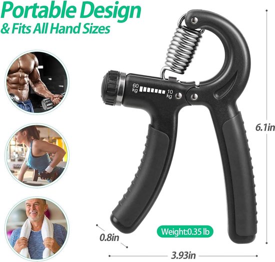 NIYIKOW Grip Strength Trainer Set van 2, Hand Grip Strengthener ...