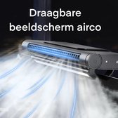 Scherm ventilator - oplaadbaar - Met licht - Luchtkoeler - Aircooler - Airconditioning - Draagbare airco - Mobiele airco - Zonder afvoerslang - Airco's - Ventilatoren - Bureau Airco