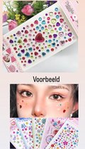 Akyol - Gezichtsjuwelen – gezichtsteentjes - gezicht glitters– diamantjes – carnaval- plak diamantjes- diamantjes voor gezicht - bohemian feest - bohemian – festival – gezichtsdecoratie – feest – decoratie - sticker - stickervel -glitters gezicht