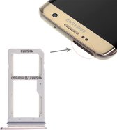 2 SIM-kaart Lade / Micro SD-kaart Lade voor Galaxy S7 Edge (goud)