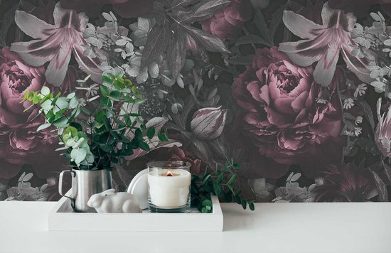DIVERS PAPIER PEINT FLORAL | Botanique - gris rose noir blanc - AS Création PintWalls II