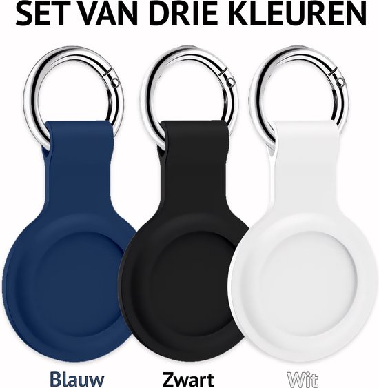 AirTag Sleutelhanger Houder – 3 Stuks – siliconen AirTag Hoesje – GPS Tracker Accessoires voor sleutels, koffer