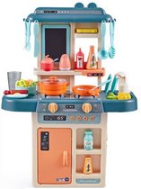 Speelgoed keuken - 63x45.5x22cm - met keukengerei - roze, blauw