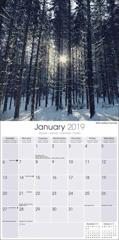Seasons Kalender 2019