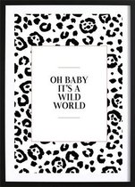 It's A Wild World (29,7x42cm) - Wallified - Tekst - Poster  - Wall-Art - Woondecoratie - Kunst - Posters