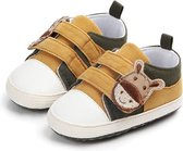 Gele sneakers met klittenband - Katoen - Maat 18 - Zachte zool - 0 tot 6 maanden