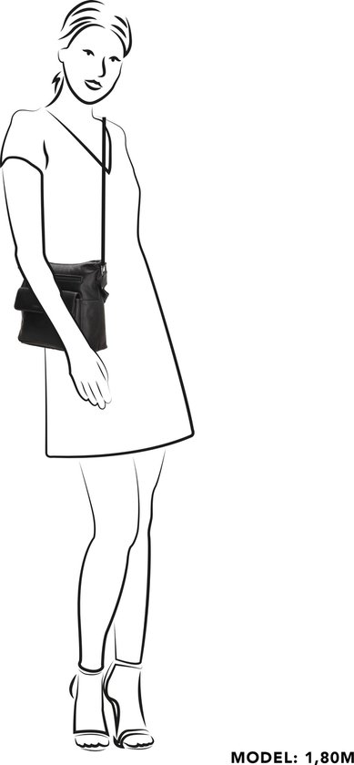 Hide & Stitches Sac à bandoulière Japura - Marron foncé