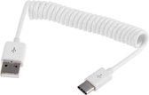 USB 2.0 naar USB 3.0 Type C intrekbare oplaad- / datakabel, voor Galaxy S8 & S8 + / LG G6 / Huawei P10 & P10 Plus / Xiaomi Mi6 & Max 2 en andere smartphones (wit)