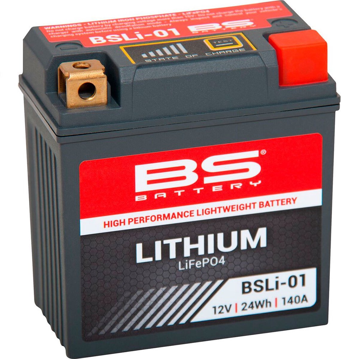 BS Battery | BSLi-01 Lithium Accu | 12V - 2.0Ah - 24Wh - 140A - 86x48x90cm