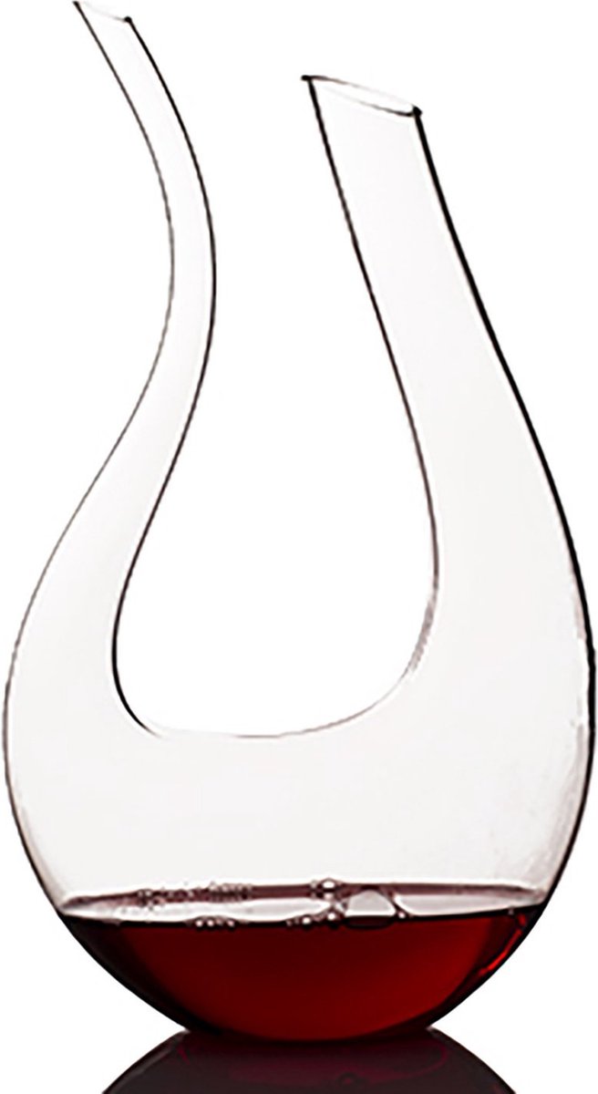 Wijnkaraf met beluchter - Kristalhelder Glazen Decanter en Luchtreiniger voor Thuisbar - 1