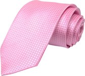 Fako Fashion® - Stropdas - Ruit - Satijn - 8cm - 145cm - Roze