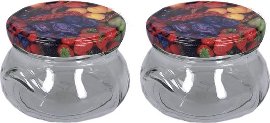 Weckpotten/inmaakpotten - Set van 10x stuks - met schroefdeksel - 300 ml - bewaarpotten - Inmaakpotten - Weckpotten