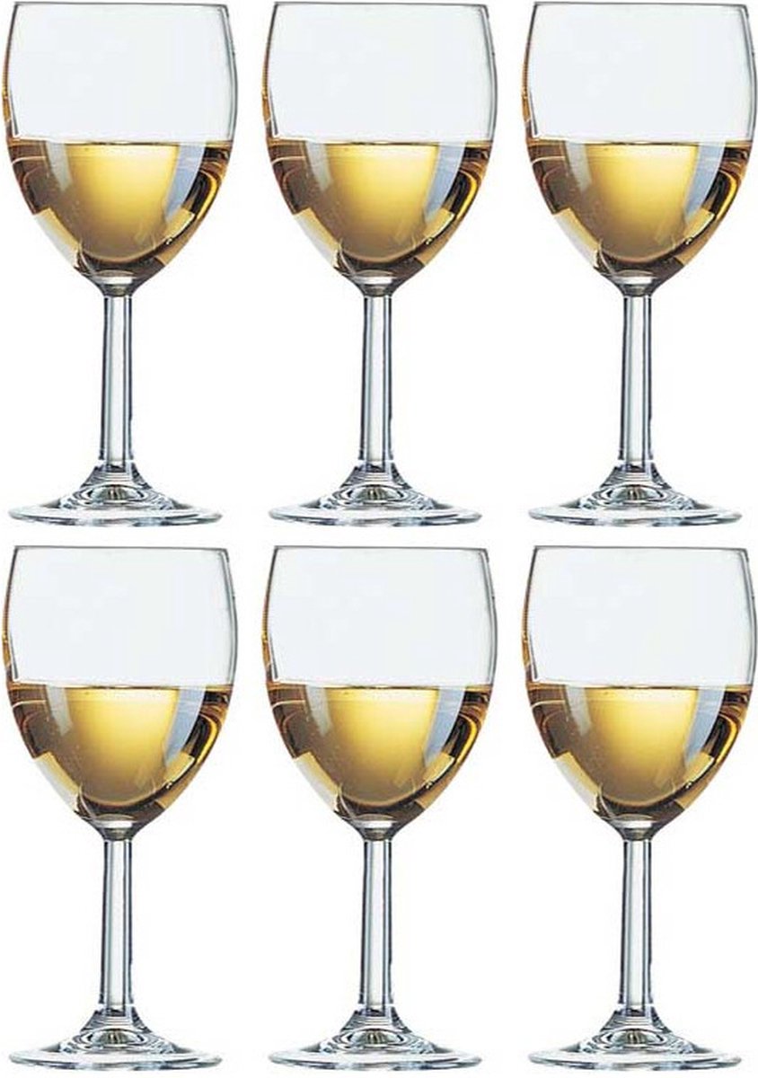 6x Stuks wijnglazen voor witte wijn 350 ml - Savoie - Bar/cafe benodigdheden - Wijn glazen