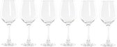12x Stuks witte wijn glazen 320 ml van glas - Wijnglazen - Keuken/servies basics