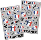 Frankrijk Stickervellen - Frankrijk Stickers - Stickervellen - Kaarten Maken - Vakantie Stickers - Frankrijk - Frankrijk Decoratie - Knutselen - Stickers Volwassenen - Fotoboek Stickers - Parijs Stickers - Stickervellen Parijs - Eiffeltoren