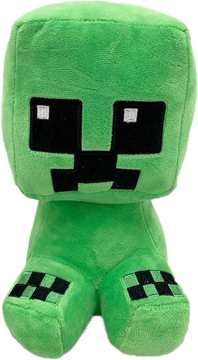 Mattel Minecraft 20 cm grote pluche figuur wit konijn, cadeau voor fans vanaf 3 jaar, HWF86