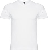 Wit 5 pack t-shirt 'Samoyedo' met V-hals merk Roly maat XL