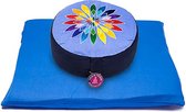 Bol.com Meditatie SET veelkleurige bloem op blauw aanbieding