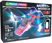 Bouwvoertuigen Laser Pegs Aerial vehicle - 5 in 1 + 8 Jaar LED Licht 172 Onderdelen