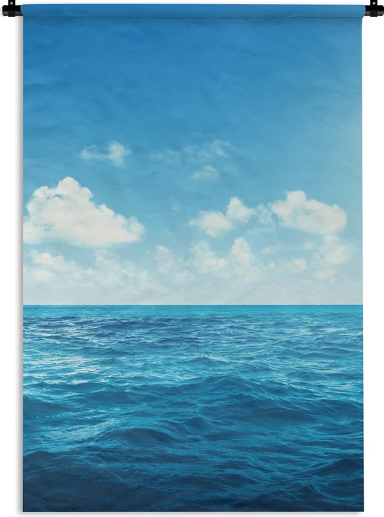 Tapisserie murale - Toile murale - Mer - Ciel - Soleil - 90x135 cm - Tapisserie murale