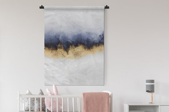 Tapisserie - Toile murale - Abstrait - Or - Luxe - 90x120 cm - Tapisserie