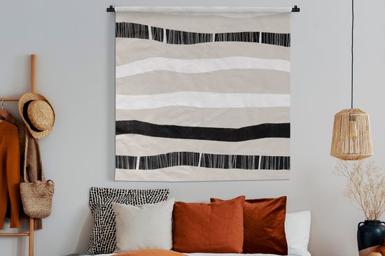 Tapisserie - Tissu mural - Ligne - Pastel - Minimalisme - Motifs - 120x120 cm - Tapisserie