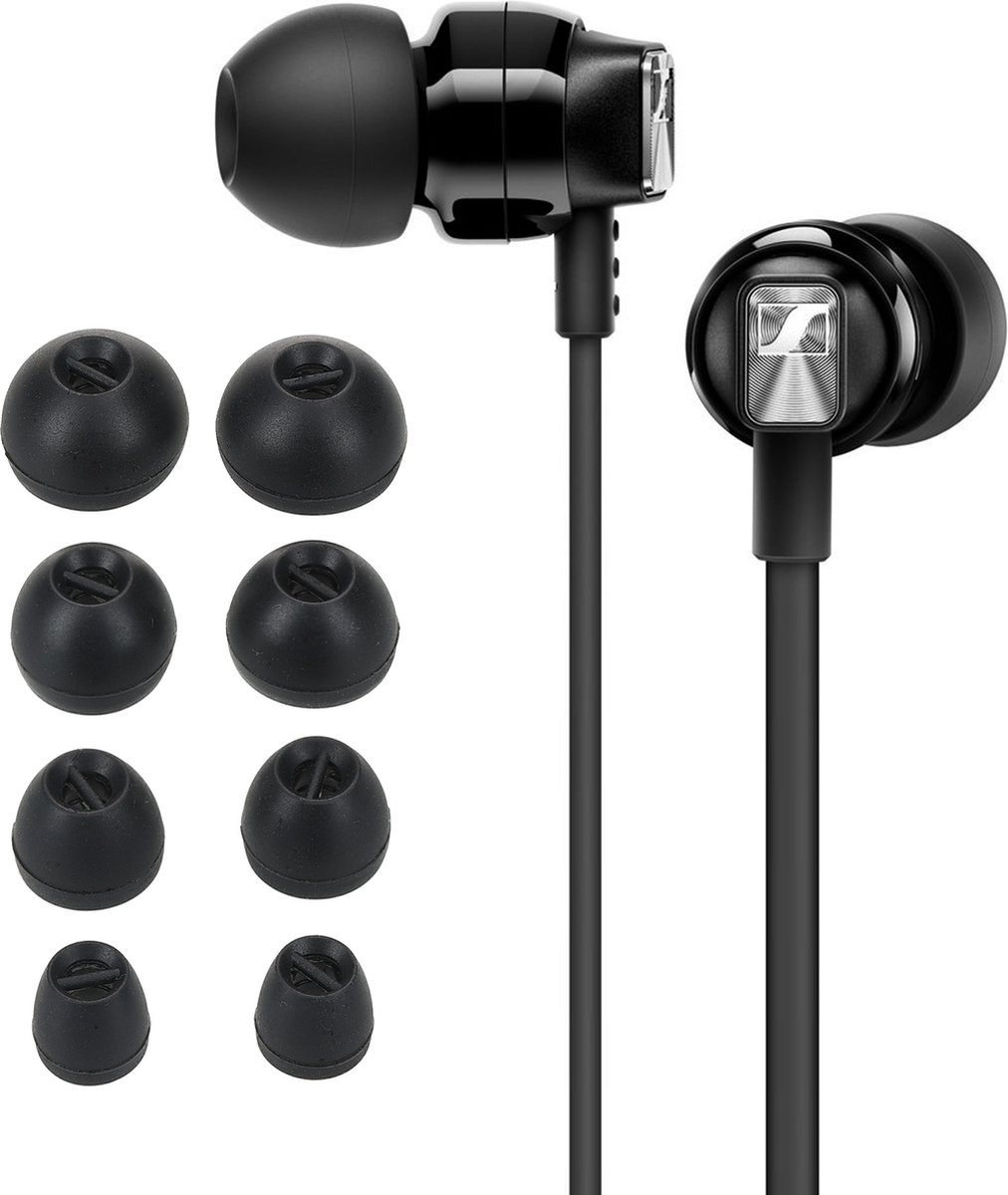 kwmobile 8x Reserve covers voor oordopjes geschikt voor Sennheiser CX 300S / CX 6.00BT / Momentum In-Ear - 4 maten - Silicone dopjes voor in-ear headphones