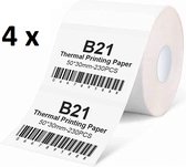 Niimbot Labels - Etiketten - Voor B21 - 50 x 30 mm - 230 vellen - Wit - Verpakking van 4 stuks