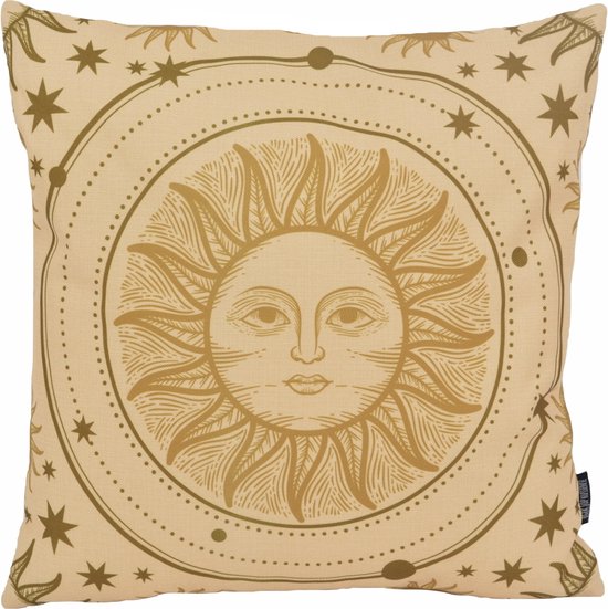 EZB Federa Per Cuscino Space Sun, 45x45 Cm, Cotone, Stampa Spaziale, Solo Coperta
